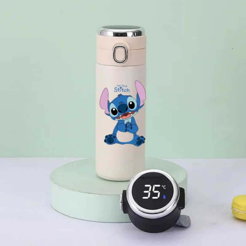 Garrafa Térmica Stitch e Angel – Mantenha Suas Bebidas na Temperatura Perfeita com Muita Fofura! 💙💜
