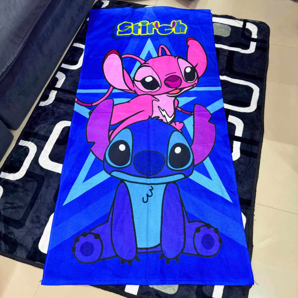 Toalha de Banho Infantil Stitch: Conforto e Diversão Após o Banho!