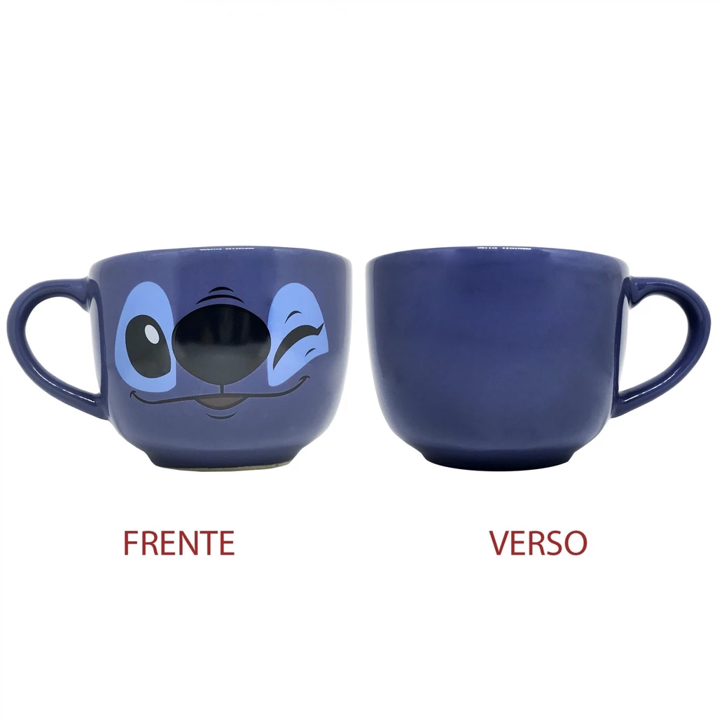 🥣 Caneca Stitch 500ml – Perfeita para Sopa, Café e Muito Mais! 💙✨