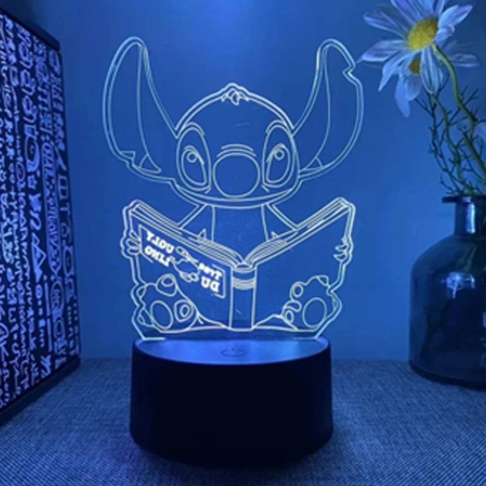 Luminária 3D Acrílica do Stitch | Iluminação Mágica! 🌟