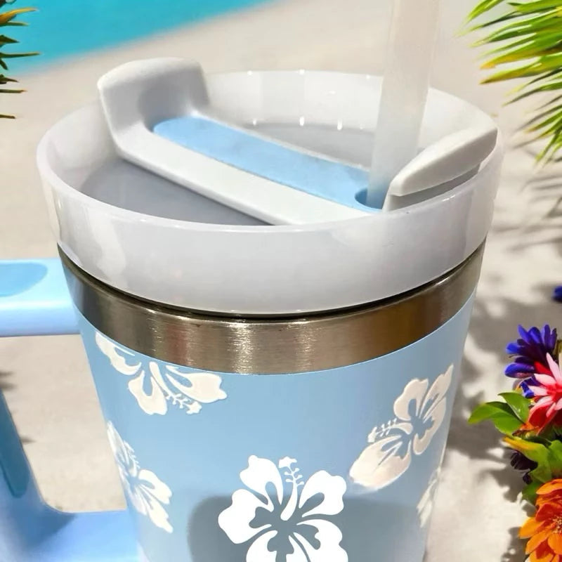 Copo Térmico Stitch Personalizável 🥤✨ - 1200ml de Estilo e Praticidade! 💙🌴
