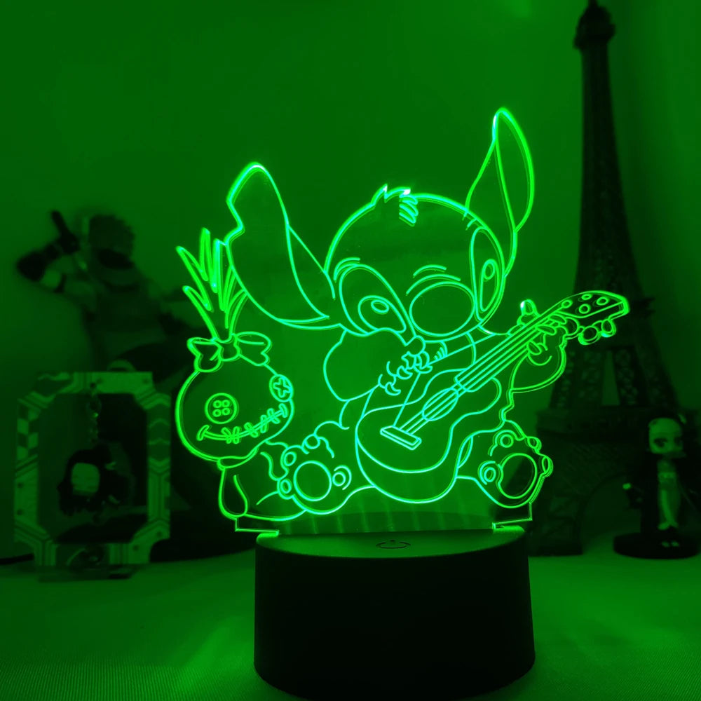 Luminária 3D Acrílica do Stitch | Iluminação Mágica! 🌟