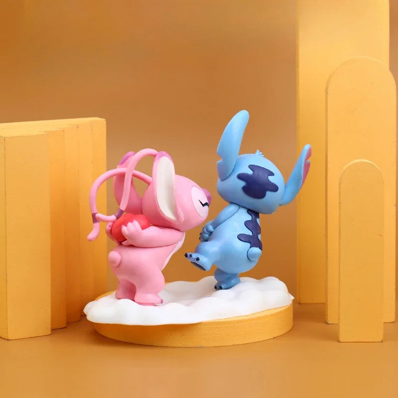 Miniatura Decorativa Stitch & Angel - Colecionável Apaixonante! 💖🌈