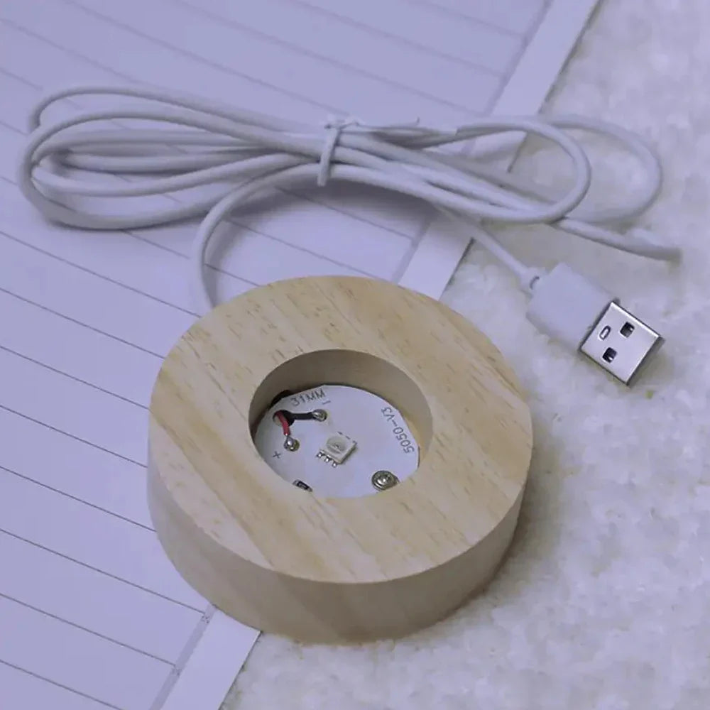 Luminária Bola de Cristal de mesa do Stitch - Luz Amarela USB