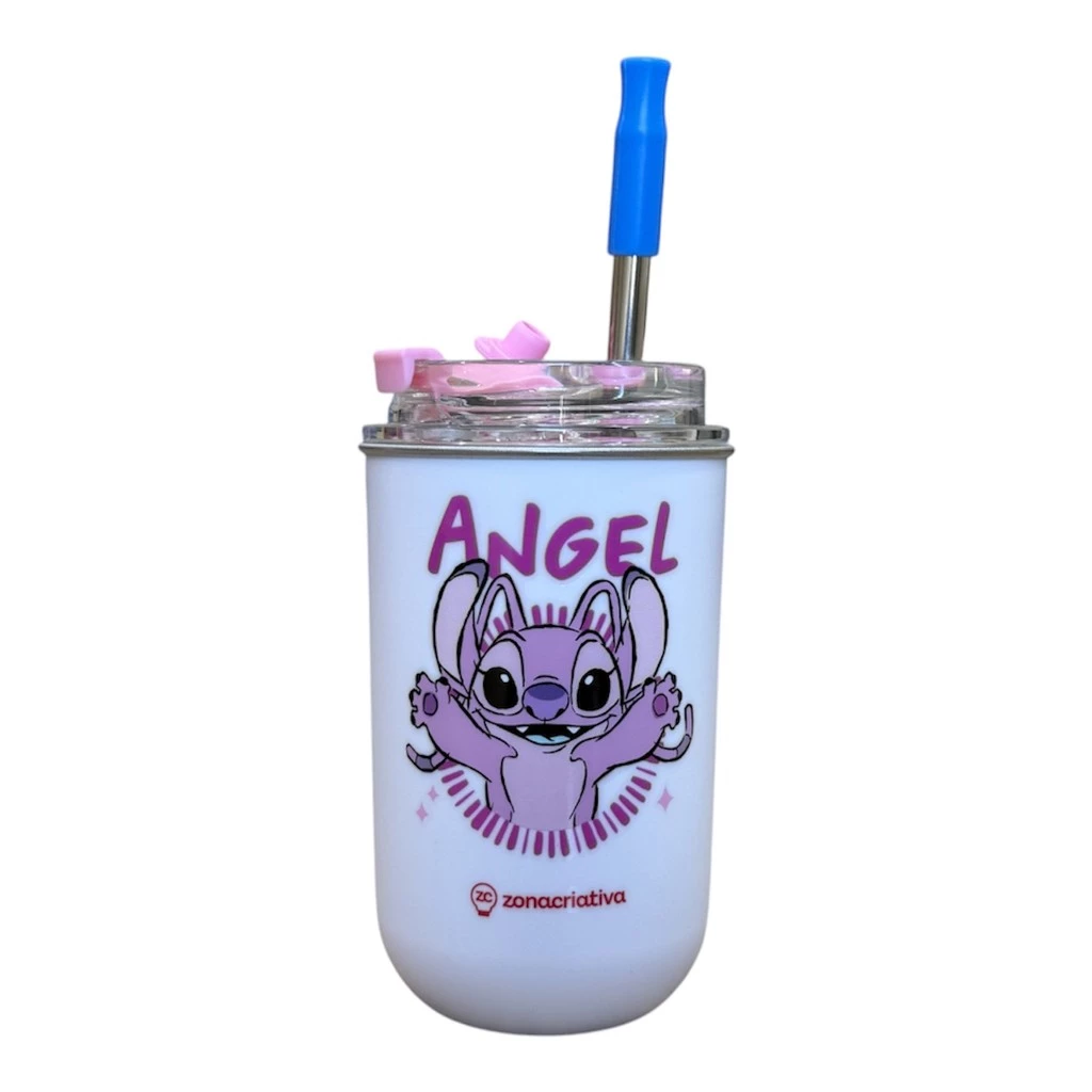 Copo Neo Stitch e Angel – Hidrate-se com Estilo e Magia! 💙