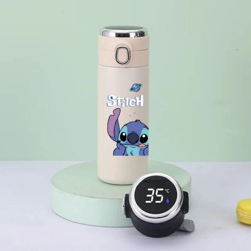 Garrafa Térmica Stitch e Angel – Mantenha Suas Bebidas na Temperatura Perfeita com Muita Fofura! 💙💜