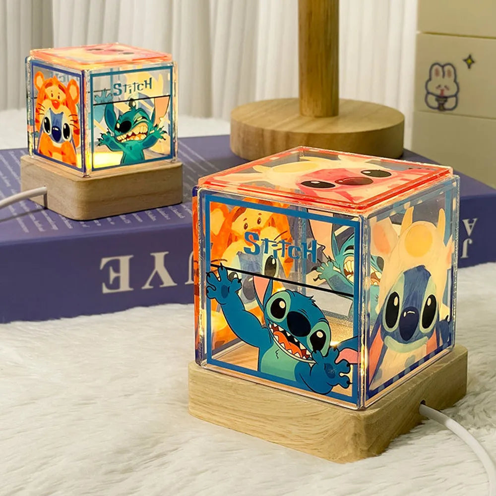 Luminária Cubo Montável Stitch: Monte e Ilumine com o Charmoso Stitch! 🌌✨