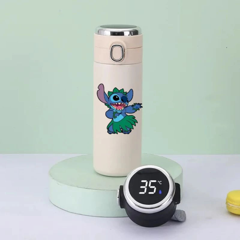 Garrafa Térmica Stitch e Angel – Mantenha Suas Bebidas na Temperatura Perfeita com Muita Fofura! 💙💜