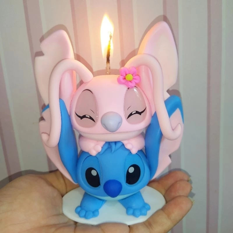 Vela Biscuit Stitch e Angel – Encanto para o Seu Parabéns! 💙💖