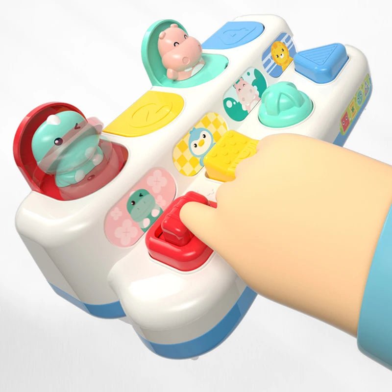 Brinquedo Interativo Pop-Up de Animais - Causa e Efeito Montessori