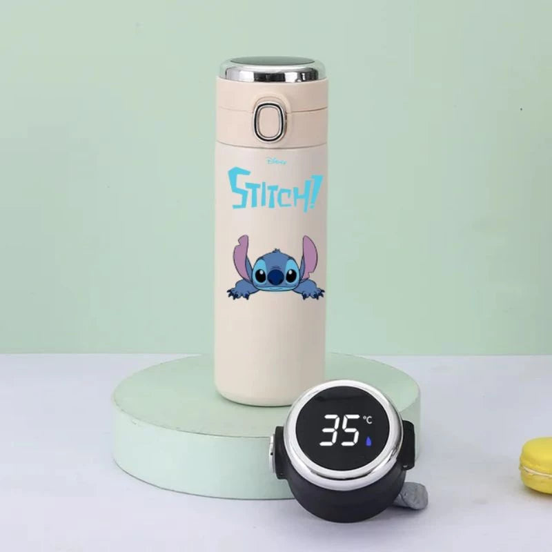 Garrafa Térmica Stitch e Angel – Mantenha Suas Bebidas na Temperatura Perfeita com Muita Fofura! 💙💜