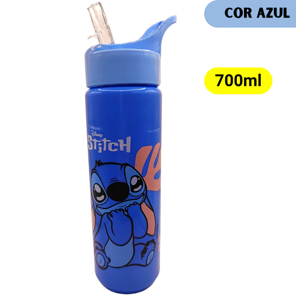 Squeeze com Canudo do Stitch – Praticidade e Estilo para o Seu Dia! 💙✨