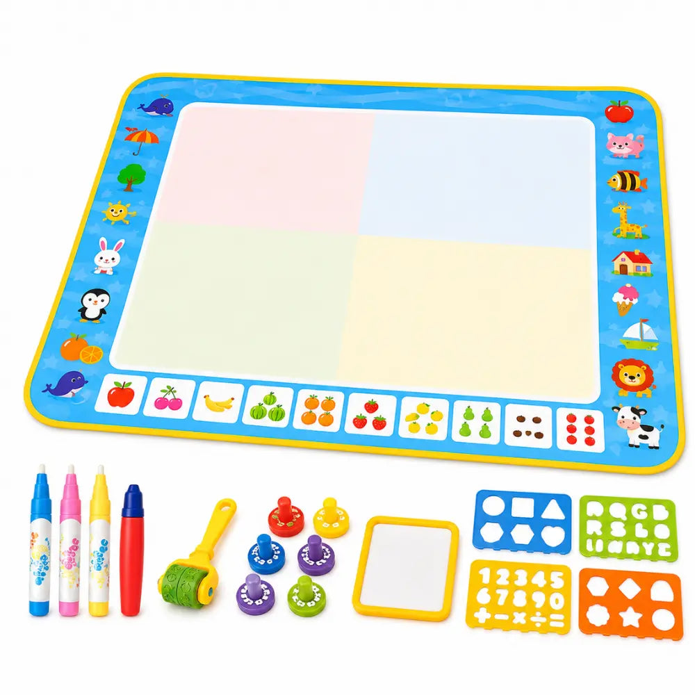 AquaMagic Kids tapete mágico de desenho com água e acessórios educativos