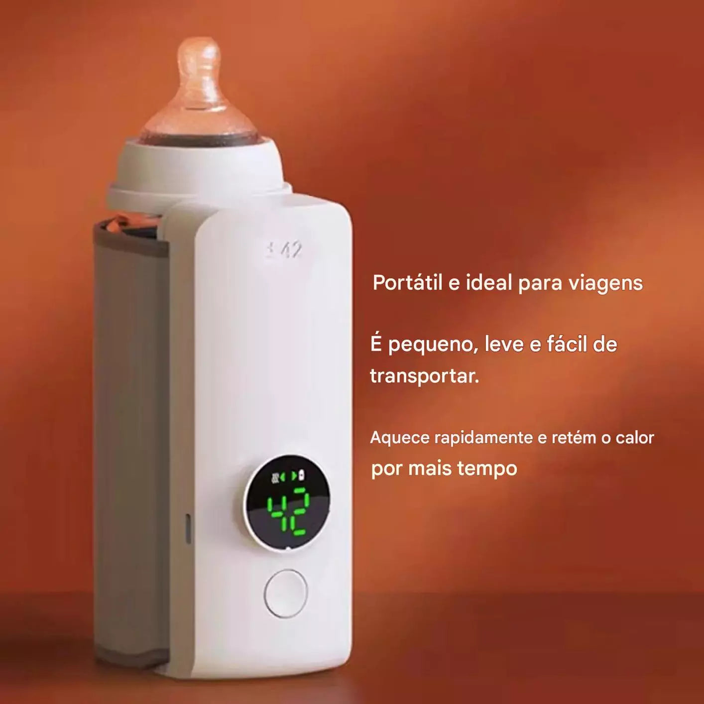 Aquecedor de Leite USB para Bebê – Fácil de Usar e Prático