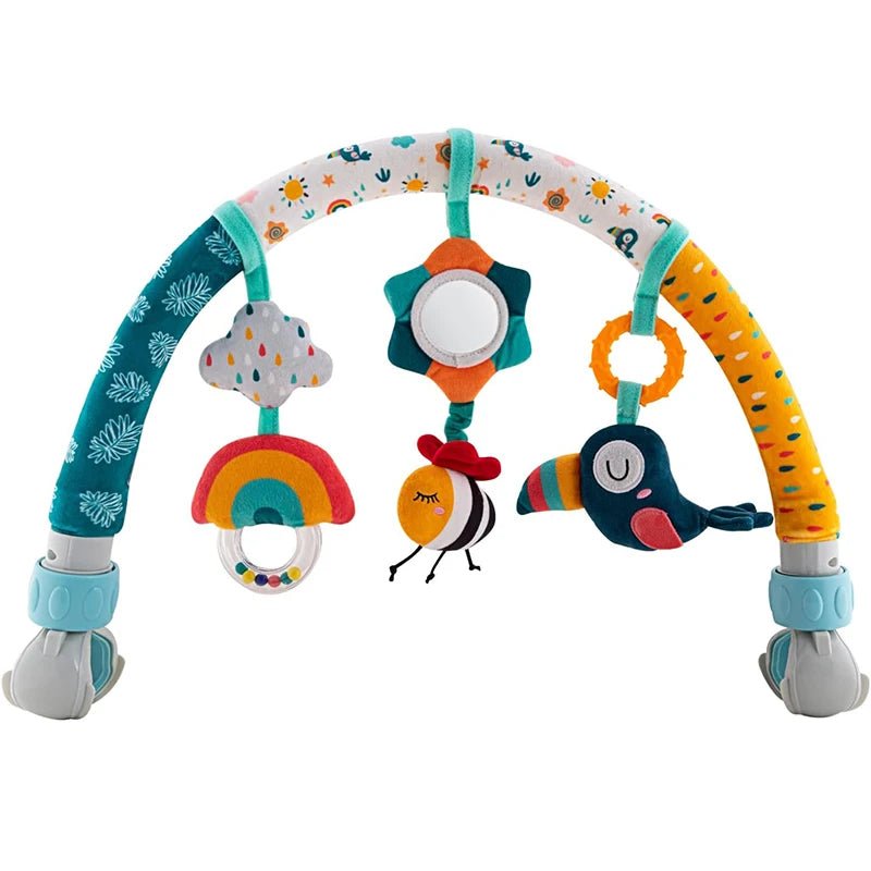 Arco de Atividades Universal para Carrinho e Bebê Conforto – Móbile Sensorial