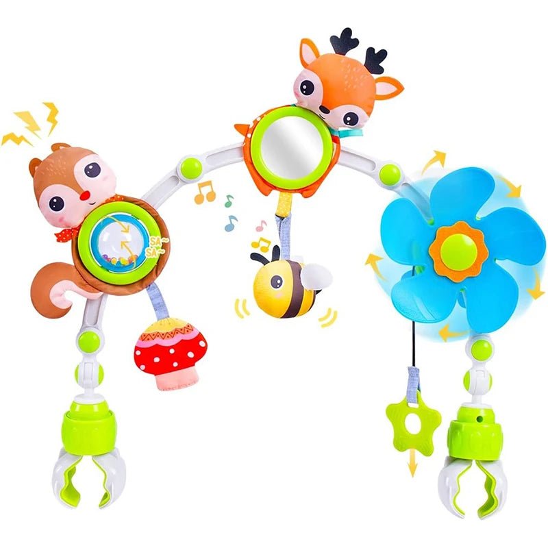 Arco de Atividades Universal para Carrinho e Bebê Conforto – Móbile Sensorial