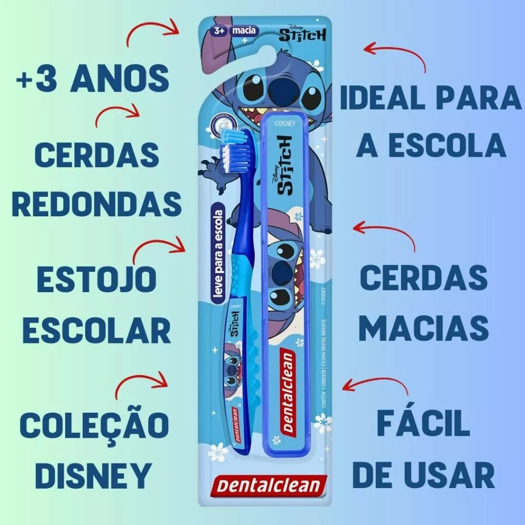 Kit de Escovas de Dente Stitch – Cuide do Seu Sorriso com Estilo! 💙🦷