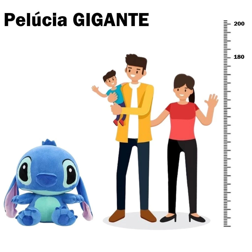 Gigante de Maciez: Pelúcia Stitch de 60 cm para Abraços Inesquecíveis!