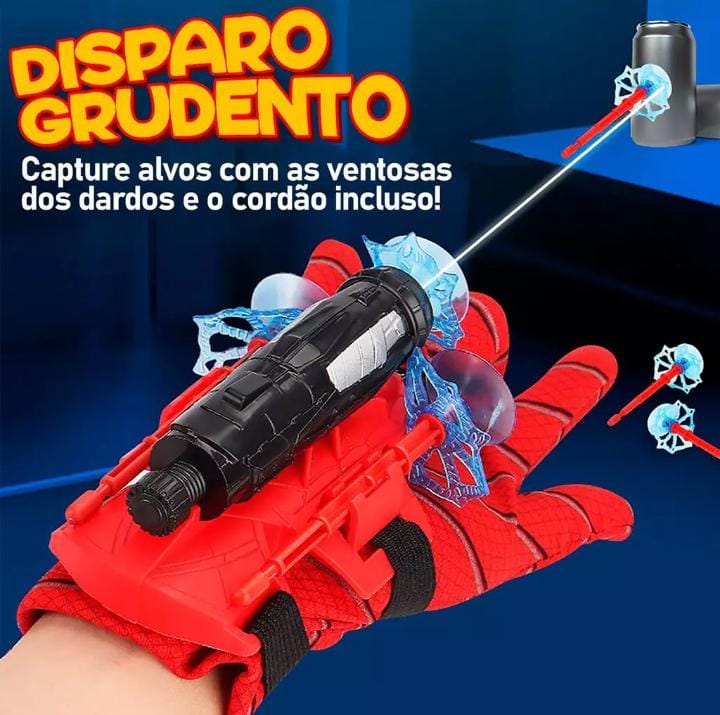 Luva Lança-Teia Infantil do Homem-Aranha – Brinquedo Super-Herói para Crianças
