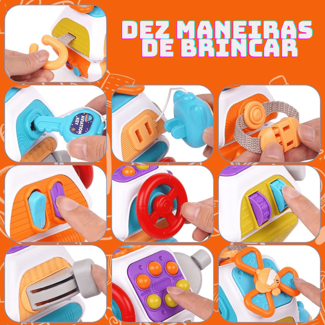 Cubo de Atividades Baby Busy Montessori – Brinquedo Educativo para Bebês