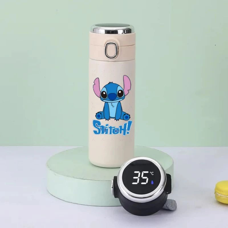 Garrafa Térmica Stitch e Angel – Mantenha Suas Bebidas na Temperatura Perfeita com Muita Fofura! 💙💜
