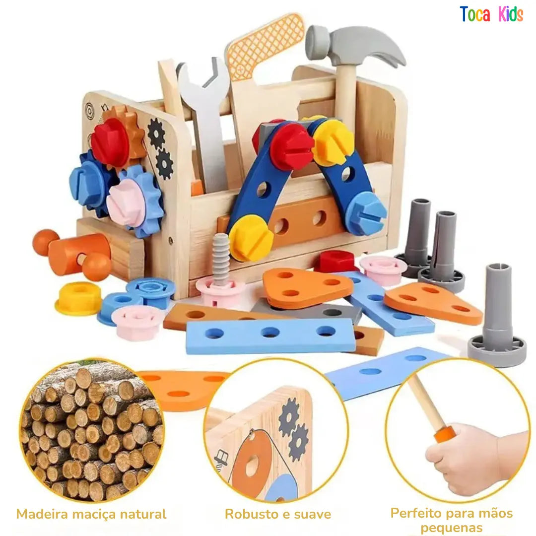 Kit de Ferramentas Infantil Montessori – Brinquedo Educativo de Ferramentas