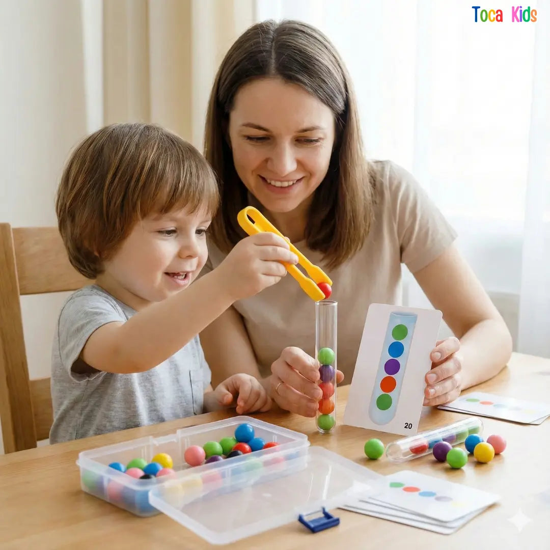 Kit Brinquedo Montessori – Concentração, Lógica e Treino Motor para Crianças