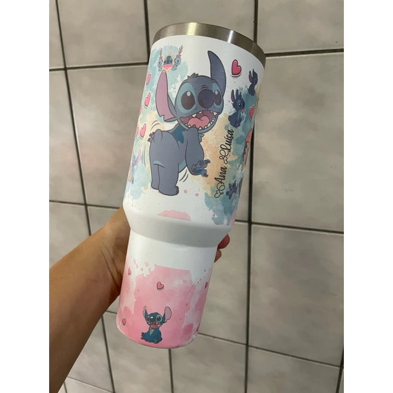 Copo Térmico Stitch Personalizável 🥤✨ - 1200ml de Estilo e Praticidade! 💙