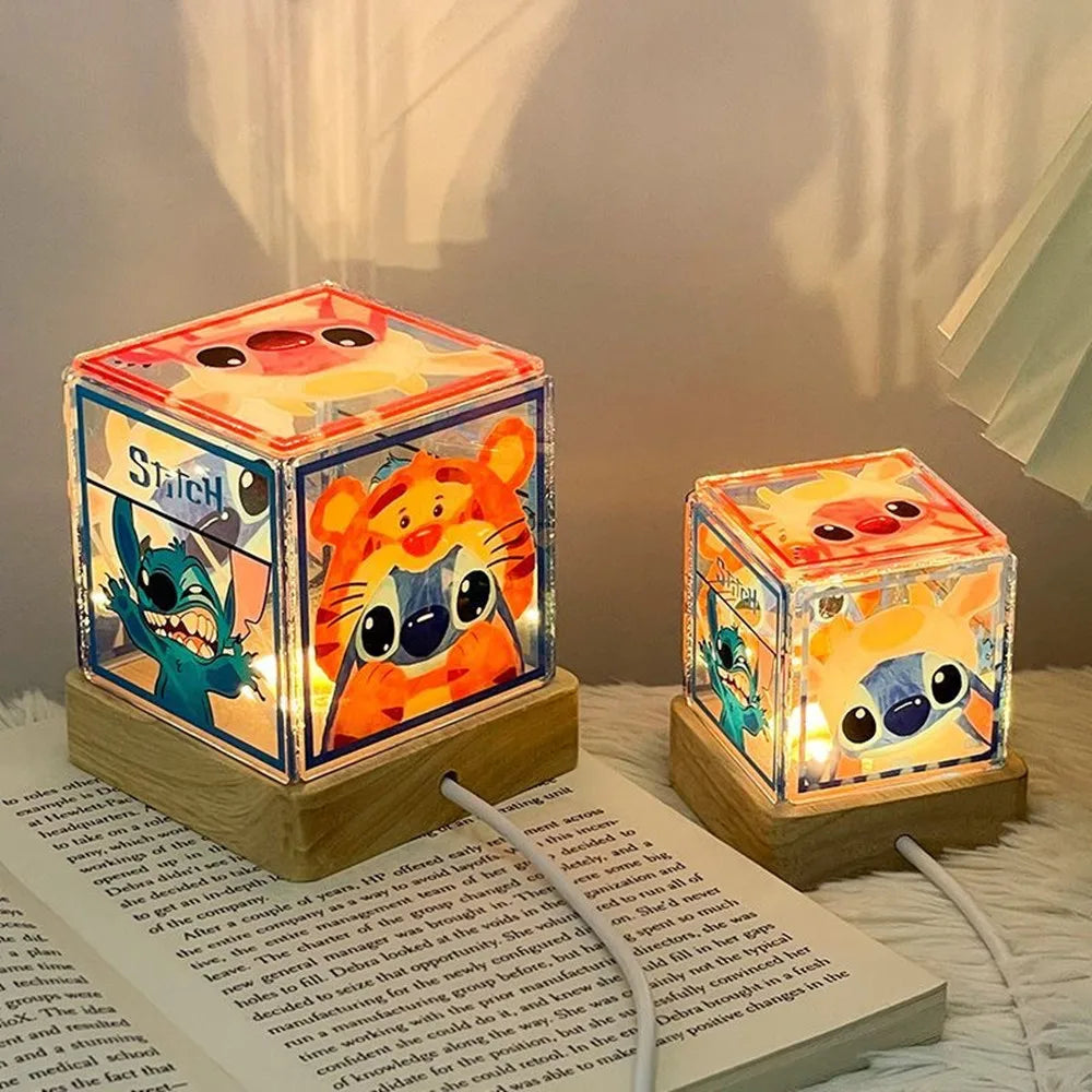Luminária Cubo Montável Stitch: Monte e Ilumine com o Charmoso Stitch! 🌌✨