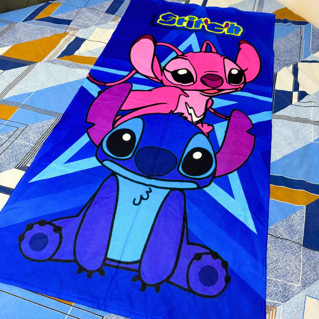 Toalha de Banho Infantil Stitch: Conforto e Diversão Após o Banho!