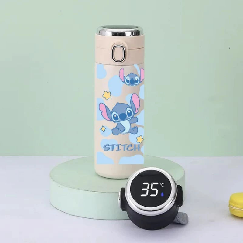 Garrafa Térmica Stitch e Angel – Mantenha Suas Bebidas na Temperatura Perfeita com Muita Fofura! 💙💜
