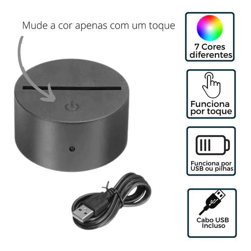 Luminária 3D do Stitch: Transforme Seu Ambiente com Magia e Estilo!