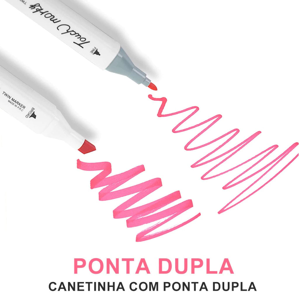 Kit de Canetas Touch Ponta Dupla – Dê Vida ao Seu Stitch! 💙