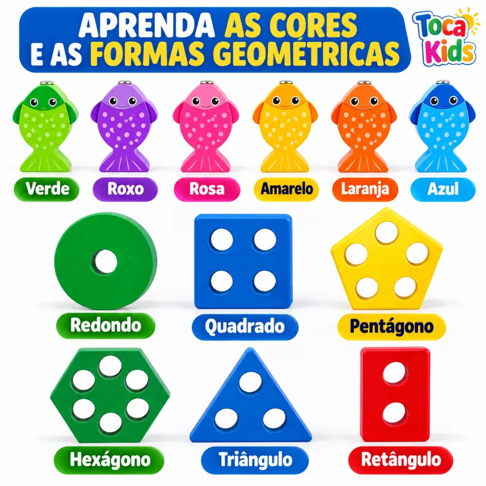 Formas geométricas e cores do EncaixaKids brinquedo educativo infantil