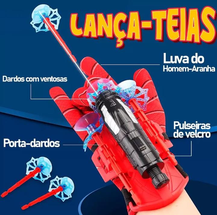Luva Lança-Teia Infantil do Homem-Aranha – Brinquedo Super-Herói para Crianças