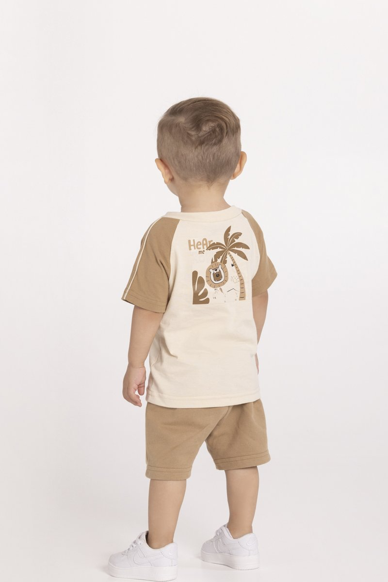 Conjunto Bebê Menino Jungle Time Alakazoo Bege