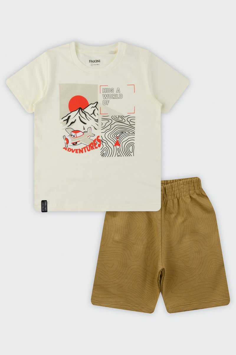 Conjunto Infantil Menino Adventures Fakini Marfim