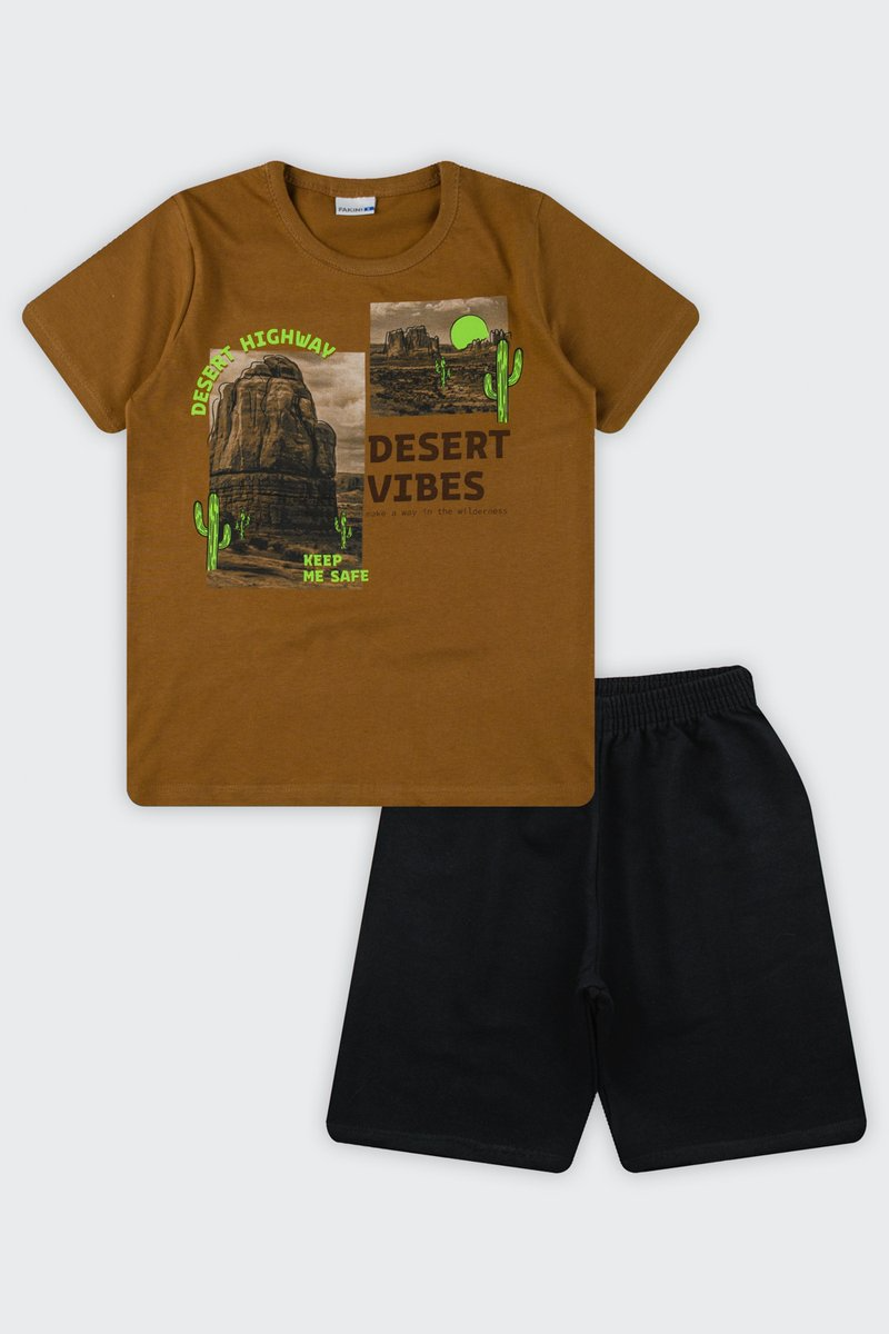 Conjunto Infantil Menino Desert Vibes Fakini Canela