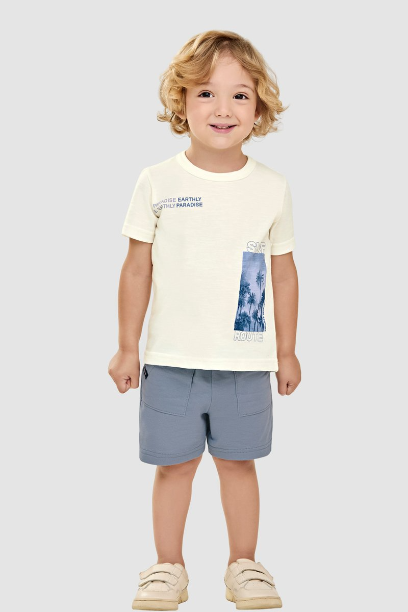 Conjunto Infantil Menino Surf Route Elian Natural