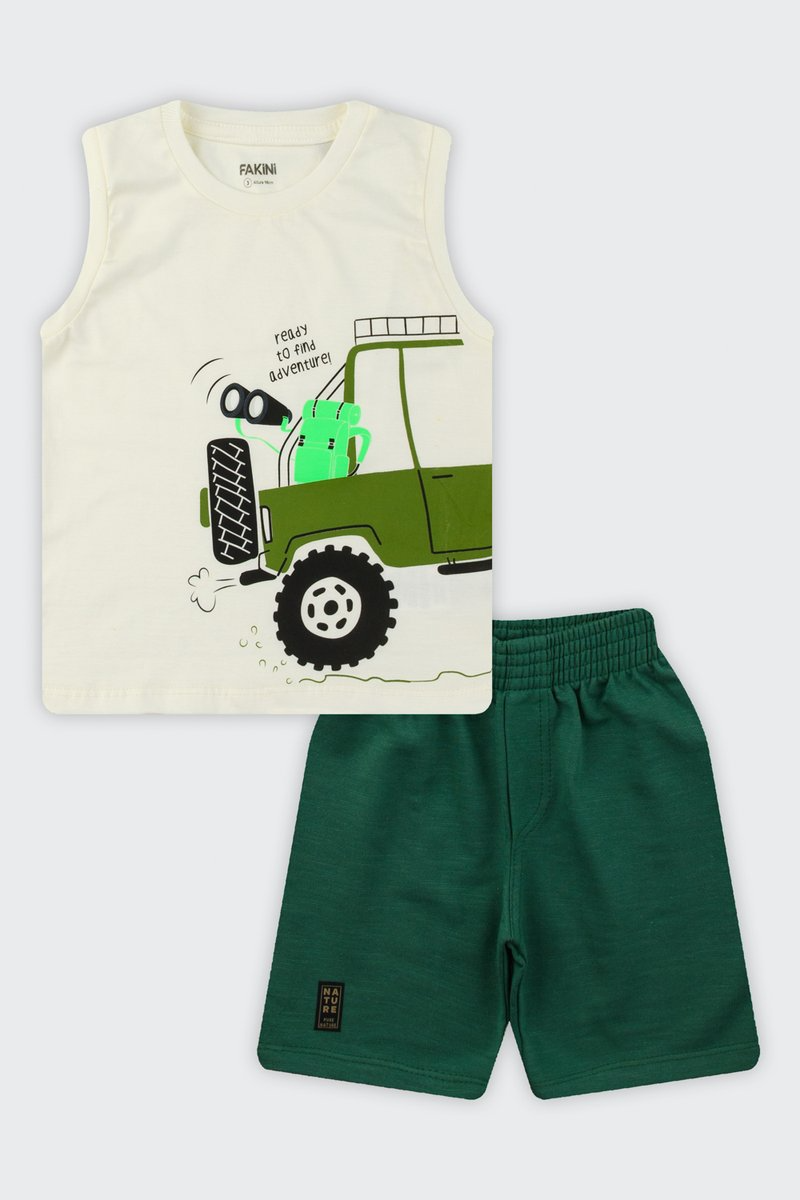 Conjunto Regata Infantil Menino Adventures Fakini Marfim