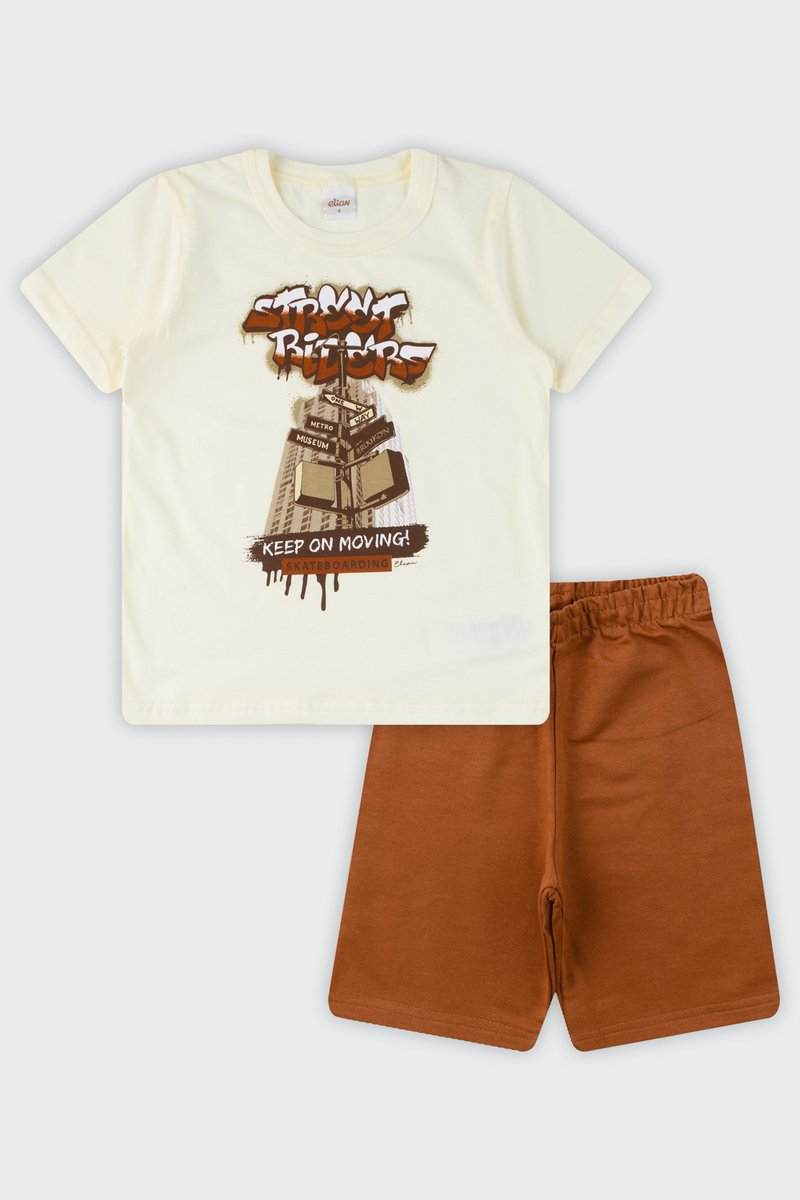 Conjunto Infantil Menino Street Riders Elian Natural