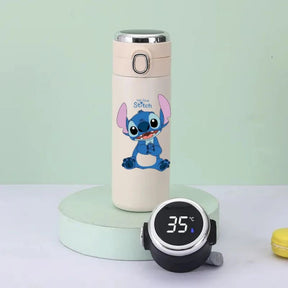 Garrafa Térmica Stitch e Angel – Mantenha Suas Bebidas na Temperatura Perfeita com Muita Fofura! 💙💜