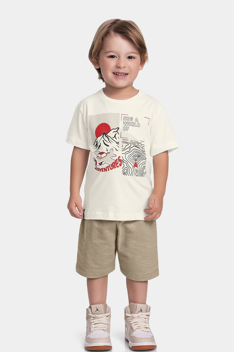 Conjunto Infantil Menino Adventures Fakini Marfim