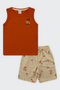 Conjunto Regata Infantil Menino Skate Alakazoo Laranja ou Azul