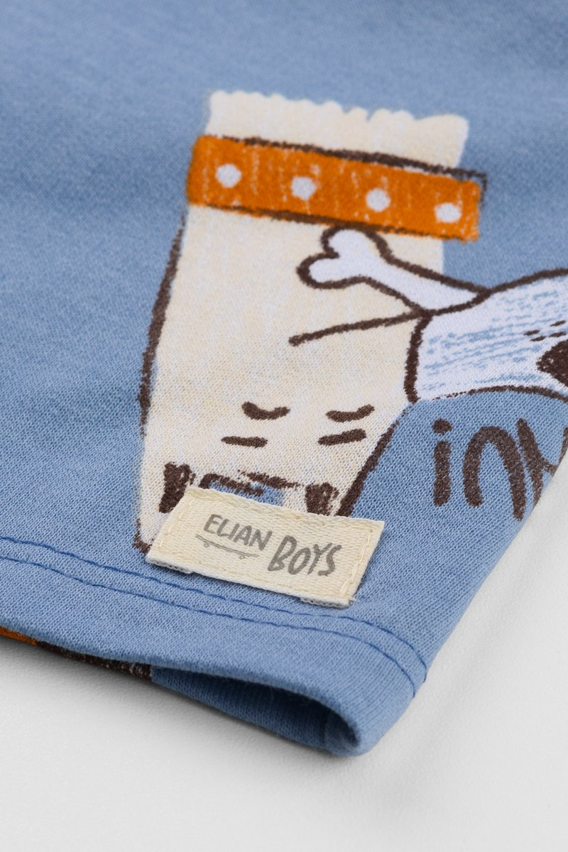 Conjunto Jardineira e Camiseta Bebê Menino Elian Bege