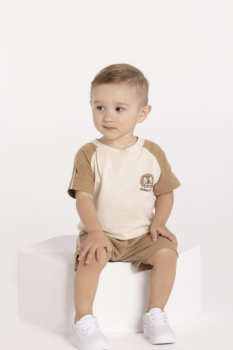 Conjunto Bebê Menino Jungle Time Alakazoo Bege