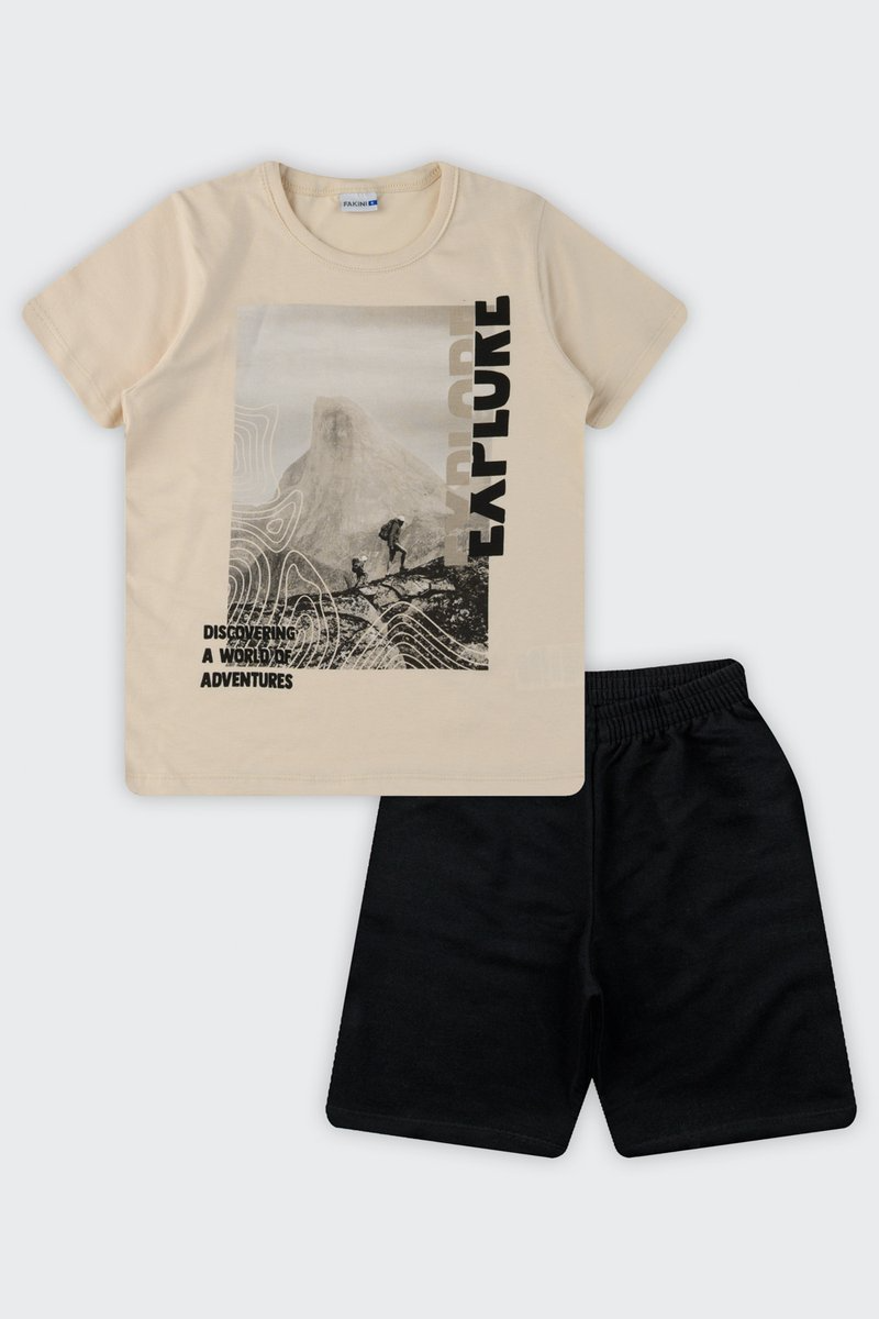 Conjunto Infantil Menino Explore Fakini Baunilha