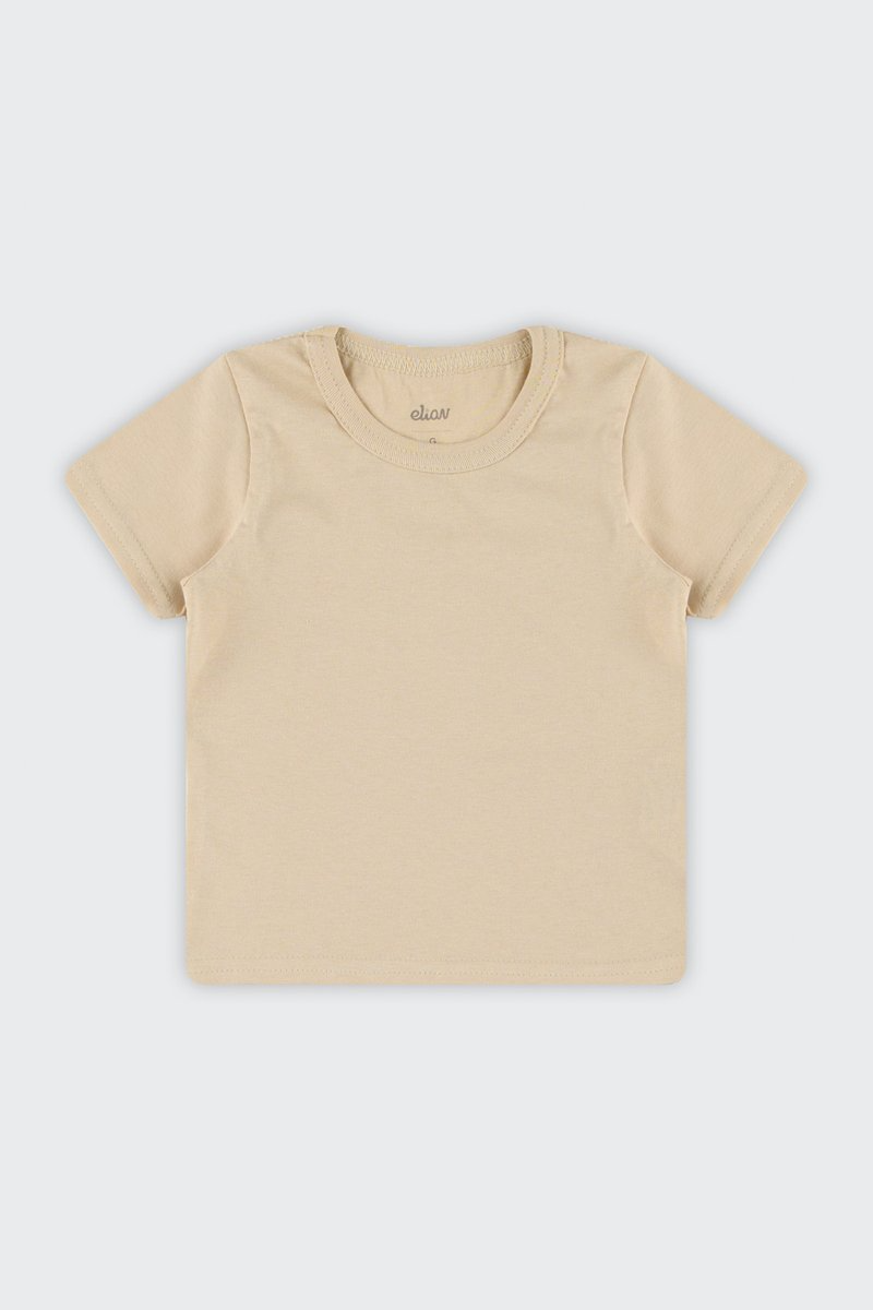 Conjunto Jardineira e Camiseta Bebê Menino Elian Bege