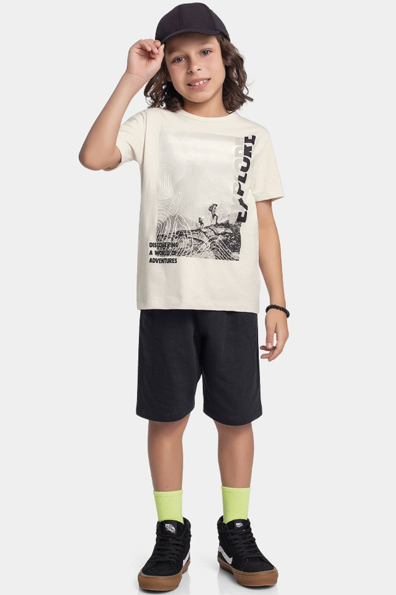 Conjunto Infantil Menino Explore Fakini Baunilha