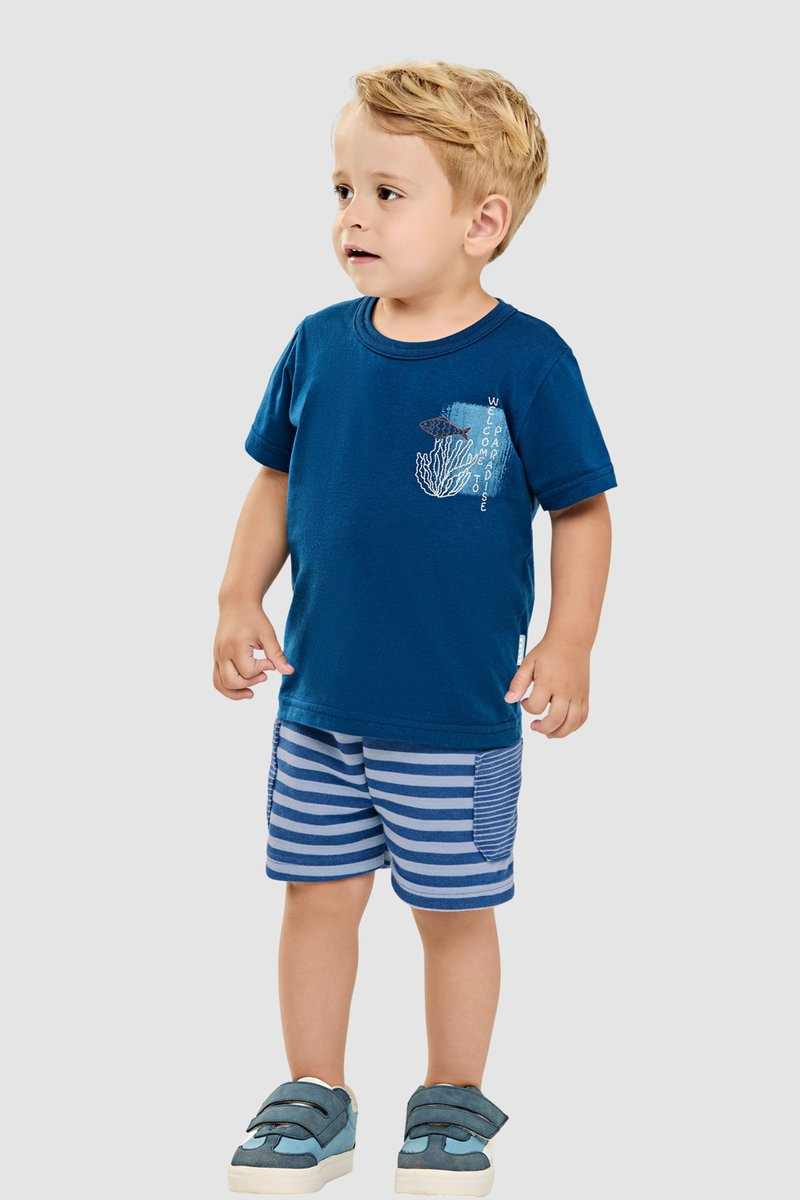 Conjunto Regata Infantil Menino Skate Alakazoo Azul